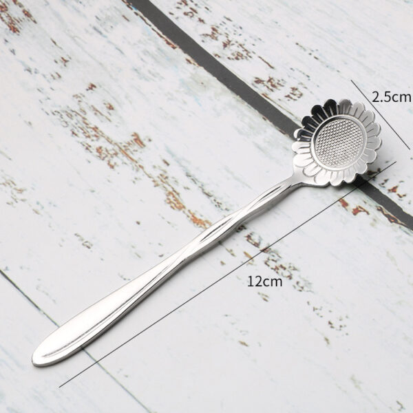 Teaspoons Rose Shaped Flower Stainless Steel Kitchen Tableware Handle Cutlery Mini Dessert Tea Dining Spoon For Snacks - Image 9