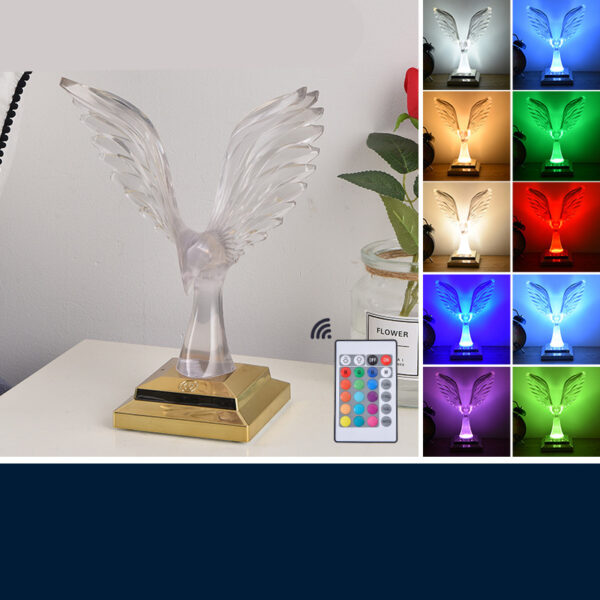 Crystal Eagle Desk Lamp Wireless Charging Touch Ambient Light - Image 7
