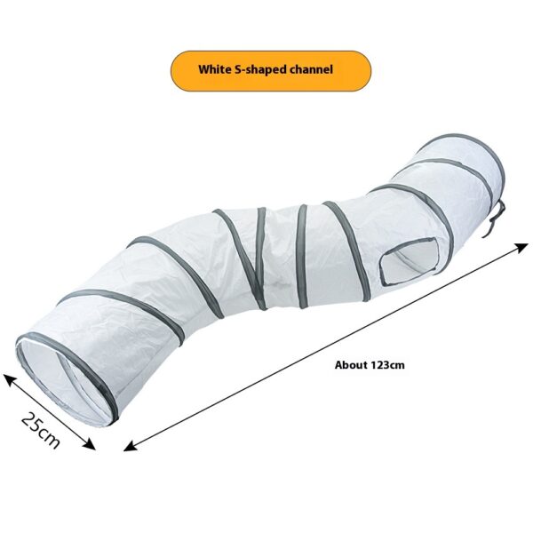 White Cat Tunnel Rolling Dragon Pet Toy Supplies - Image 6