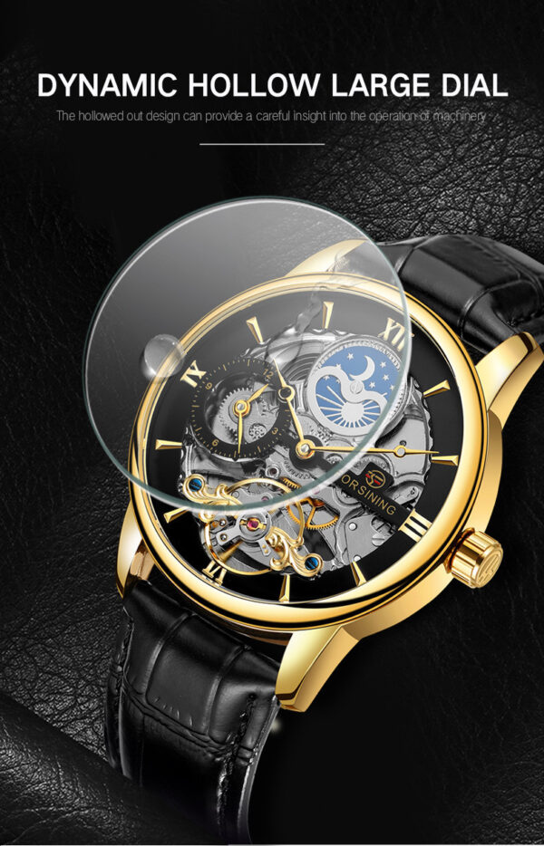 Casual Hollow Moon Automatic Mechanical Watch - Image 6