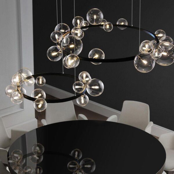 Bedroom Light Dining Room Glass Ball Chandelier - Image 3