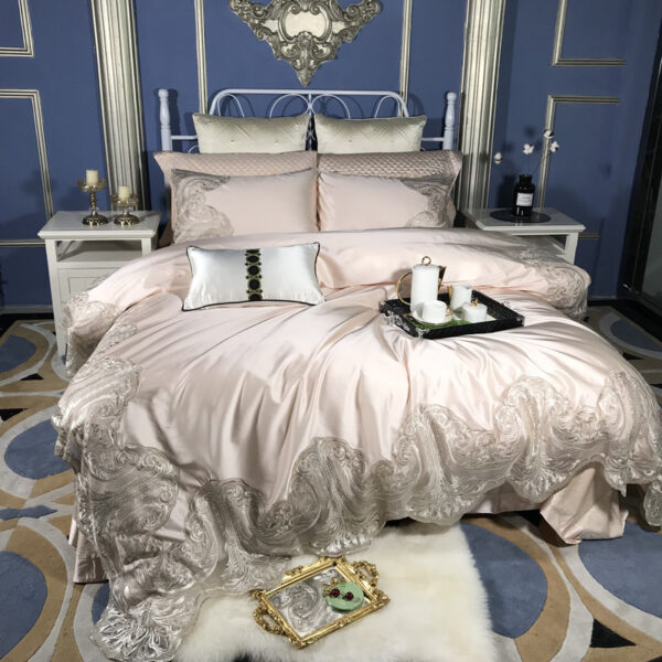 Cotton Four-piece Cotton Long-staple Cotton Bedding Lace Silk Cotton Quilt Cover - Image 9