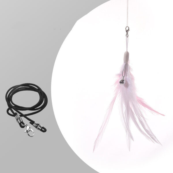 Cat Toy Laser Tease Cat Stick Feather Bell - Image 9