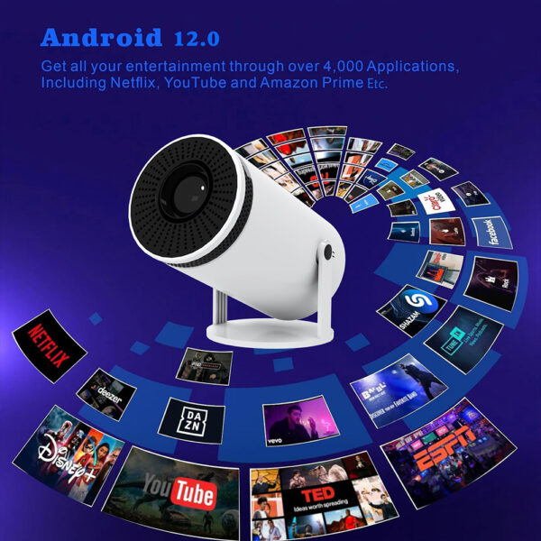 Home HD Projector Bluetooth Portable Mini 4K Mini Phone Y5S Home Theater Projector - Image 7