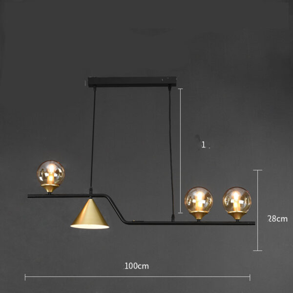 Nordic Dining Table Lamp Three Head Hall - Image 4