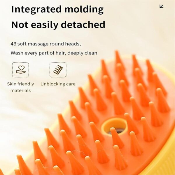 Cat Steam Brush 3 In1 Steam Cat Brush Rechargeable Silicone Steam Brush Massage Grooming Pet Brush Multifunctional Pet Hair Comb For Removing Tangled And Loosse Hair - Image 5