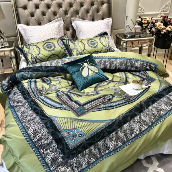 Digital Printed Cotton Fitted Sheet Bedding - Image 9