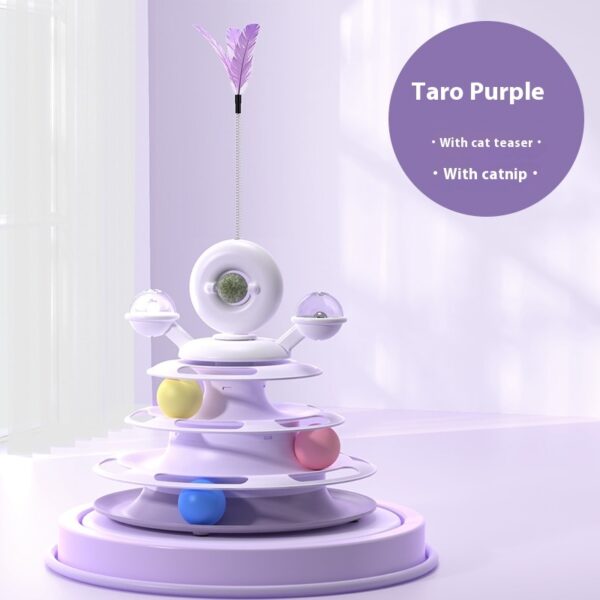 4 Levels Cat Toy Tower Turntable Roller Balls Toys Interactive Intelligence Pets Toys Training Track Puzzle Funny Games Accessories Pet Products - Image 10