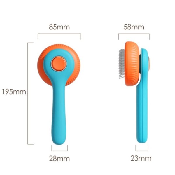 Pet Grooming Brush For Cats And Dogs Massage Self-Cleaning Slicker Comb Cat Grooming Supplies Removing Tangled Hair Loose Fur - Image 5