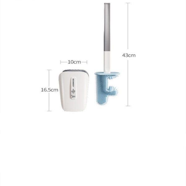 Toilet Brush Household No Dead Corner Bathroom With Bucket Wall Mounted - Image 5