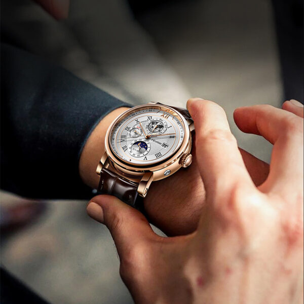 Men's Waterproof Moon Phase Automatic Mechanical Watch - Image 3
