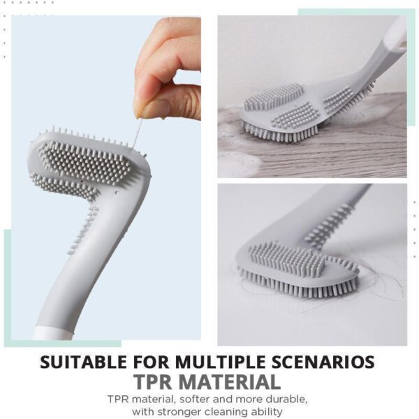 Golf Toilet Brush Wall-Mounted Cleaning Tools Silicone Flexible Bristles Brush Bathroom WC Accessories Cleaning Brush Tools - Image 5