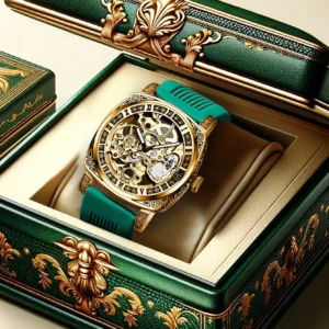 New Business retro style men's mechanical watch exquisite hollowed out dial luminous silicone strap Man mechanical wristwatch