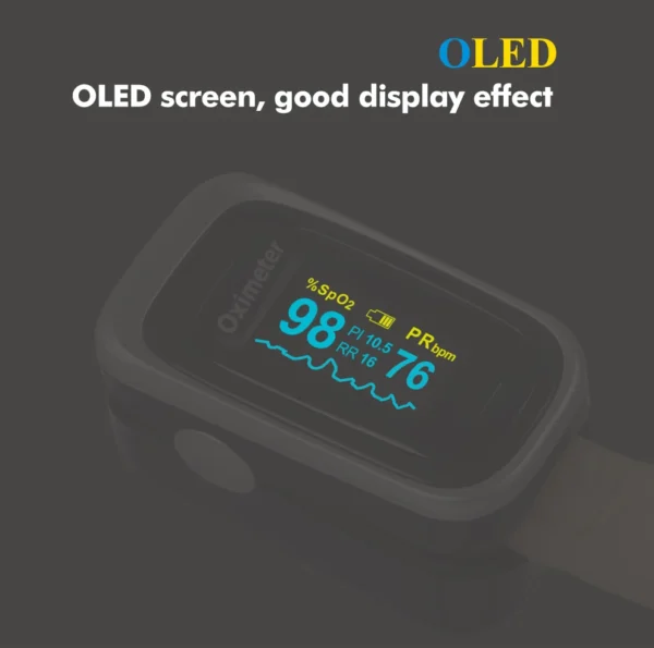 Kiuzou Medical Finger Pulse Fingertip Oled Portable Oximeter SPO2 PR 8 hours sleep monitor Blood Oxygen Oximetro De Dedo case - Image 3