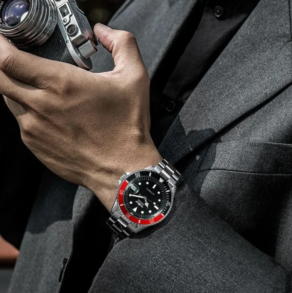WINNER Classic Mechanical Watches Luxury Brand Business Automatic Watch for Men Rotatable Bezel Luminous Dial Steel Strap Clock - Image 6
