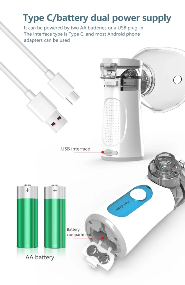 Handheld Portable autoclean Inhale Nebulizer Mesh Atomizer silent inhaler nebuliser inhalator for kids nebulizador portatil - Image 5