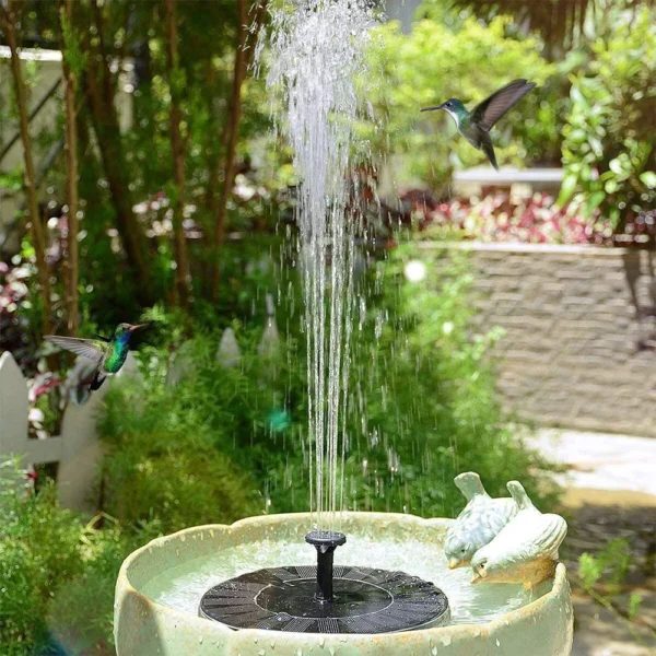 Mini Solar Water Fountain Pool Pond Waterfall Fountain Garden Decoration Outdoor Bird Bath Solar Powered Fountain Floating Water - Image 5