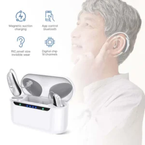 NEW 2025 Self-Fitting OTC Hearing Aids deafness Bluetooth Hearing Aid Invisible Fit Noise Support Mild to Moderate Hearing Loss