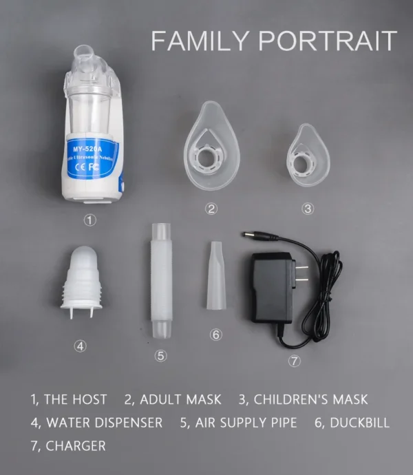 Home Ultrasonic Nebulizer Compact And Portable Inhalers Nebulizer Mist Discharge Asthma Inhaler Mini Automizer Adults Children - Image 6