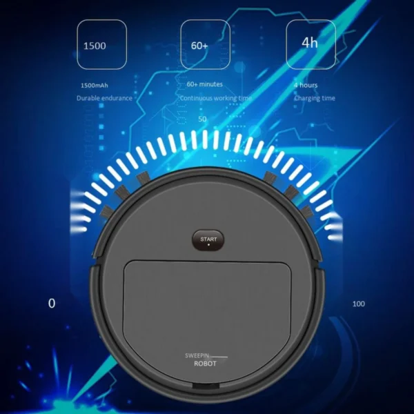 Smart 3-In-1 Household Cleaning Robot Vacuum - Automatic Cleaner - Image 4