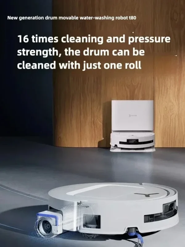 Ecovacs T80 Smart Robot Vacuum Drum Cleaner Auto Washing Sweeping and Active Mopping Function - Image 4
