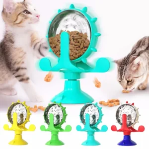 Interactive Treat Leaking Toy For Cat Small Dogs Slow Feeder Dispenser Puppy Funny Rotatable Wheel Improve IQ Kitten Accessories