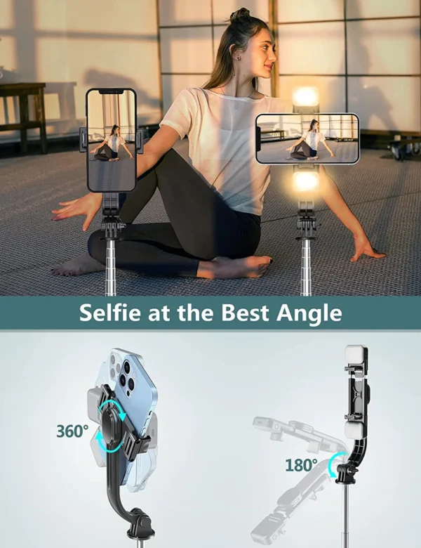Extended Selfie Stick bluetooth selfie stick fill light tripod with remote shutter for Android IOS 2023 latest hot - Image 5