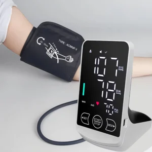 English Voice Large Display LED touch Screen Rechargeable Automatic Tonometer Arm Blood Pressure Monitor Digital Tensiometer