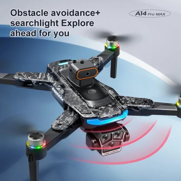 Xiaomi A14Pro Max 8K HD Three Camera GPS Brushless Optical Flow Obstacle Avoidance Foldable Quadcopter Drone Toys RC20000M New - Image 4