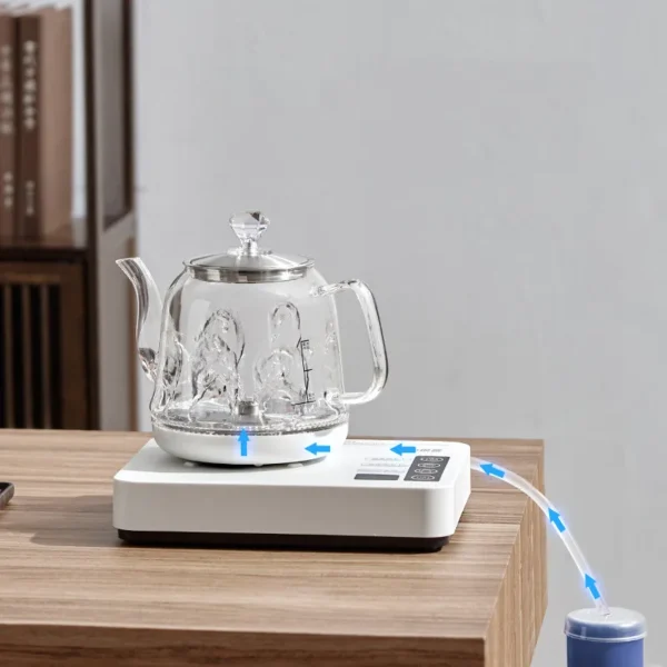 1350W Smart Bottom Out Water Electric Kettle 1000ml Home Temperature Control Glass Tea Brewing Machine Automatic Keep Warm 220V - Image 5