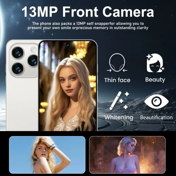 Global Version I16 Pro Max Smartphones Cellphones Android 14,6.8 inch Screen,12+512GB,13+24MP,Mobile phone,6800mAh Phone 5G - Image 5