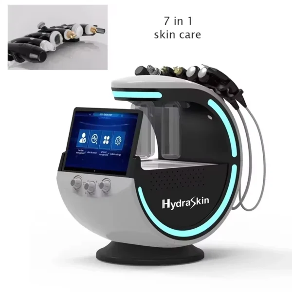 Ultrasound Skin Care Cryotherapy Microdermabrasion Machine Ice Blue Magic Mirror Skin Analyzer Oxygene Hydro facial Machine-2025 - Image 2