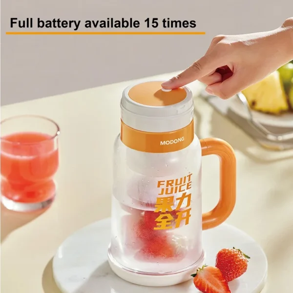 350ml Juice Maker Multifunctional Wireless Crushed Ice Portable Fruit Stirring Juicing Cup Double Glass Juicer USB Rechargeable - Image 5