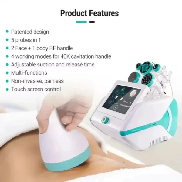 New 80K Five-in-one Blasting Fat Instrument Radio Frequency Negative Pressure Lifting And Shaping Fat Slimming Beauty Equipment - Image 5