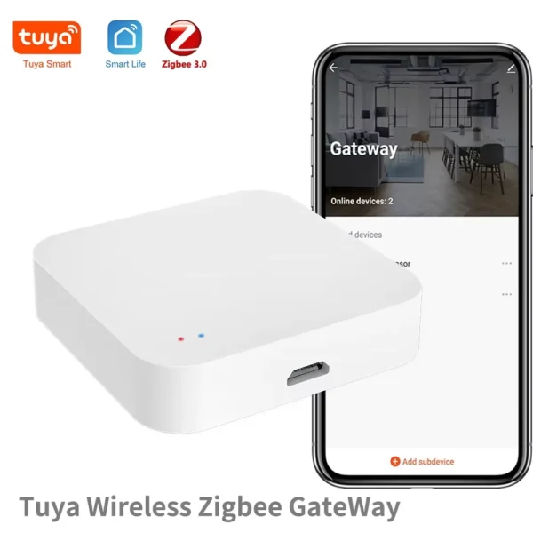 Tuya Zigbee Hub Wireless Multi Mode Gateway For Smart Home Automation for ZigBee Devices Via Smart Life tuya smart home