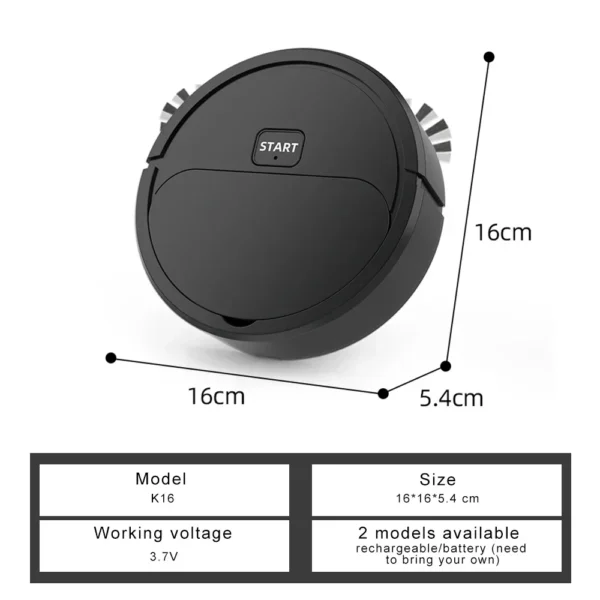 Fully Automatic Sweeping Robot Sweep Vacuum Cleaner Mopping The Floor Mini Cleaner Home Use Lazy bones Intelligent 3In1 Sweeper - Image 5