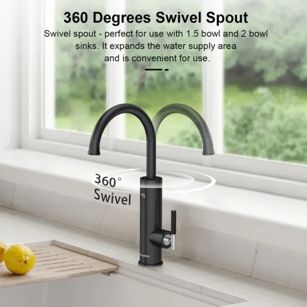 220V Home Electric Water Heater Flowing Heater 3200W Kitchen Faucet 2 in 1 Tap Tankless Water Heating Mixer Electric Geyser - Image 2