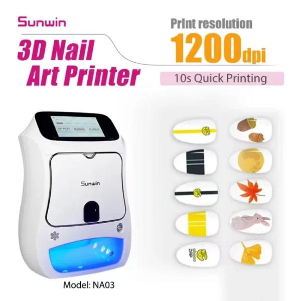 New AI 3D SW-NA03 Nail Art Printer Automatic Manicure Tools Drying Fan UV Lights WiFi Connection Logo Printers Electric Power - Image 2