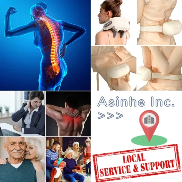 Neck Shoulder Massager Deep Tissue Shiatsu Back Massagers with Heat for Pain Relief Electric Kneading Squeeze Muscles Massage - Image 6