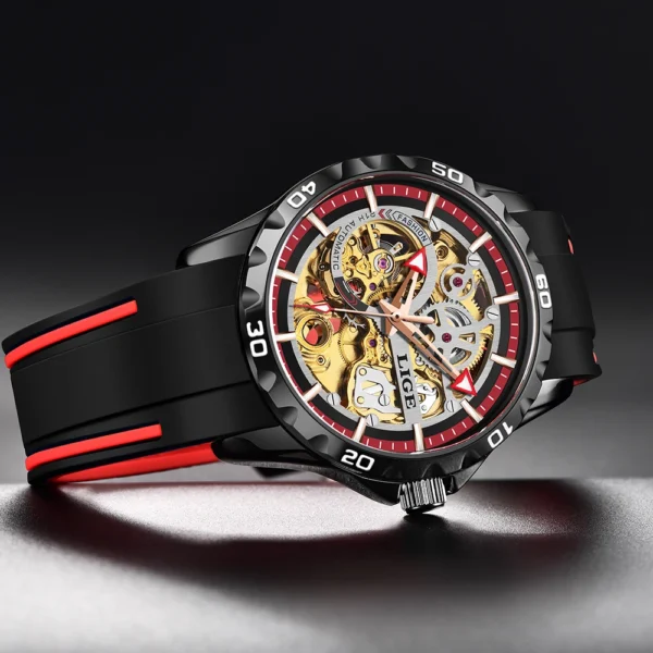 LIGE Mechanical Watches Chronograph Watch for Men Automatic Men's Watches Luxury Original Brand Stainless Steel Tourbillon Clock - Image 3