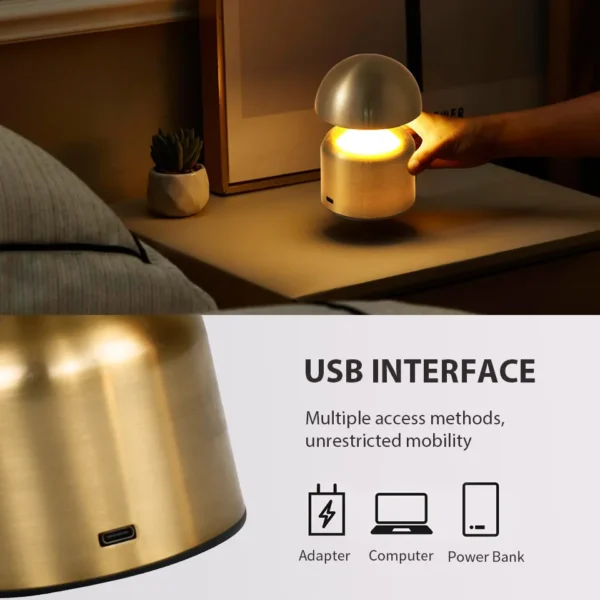 LED Table Lamps USB Rechargeable Touch Dimming Night Light 3 Color Cordless Atmosphere Bedroom Bedside Reading Lamps Decor Light - Image 4