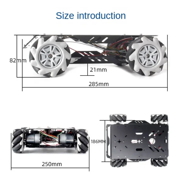 25Kg Load RC Tank V3 Mecanum Wheel Robot Car For Arduino Robot DIY Kit with Encoder Motor and Ps2 Handle Programmable robot Kit - Image 5