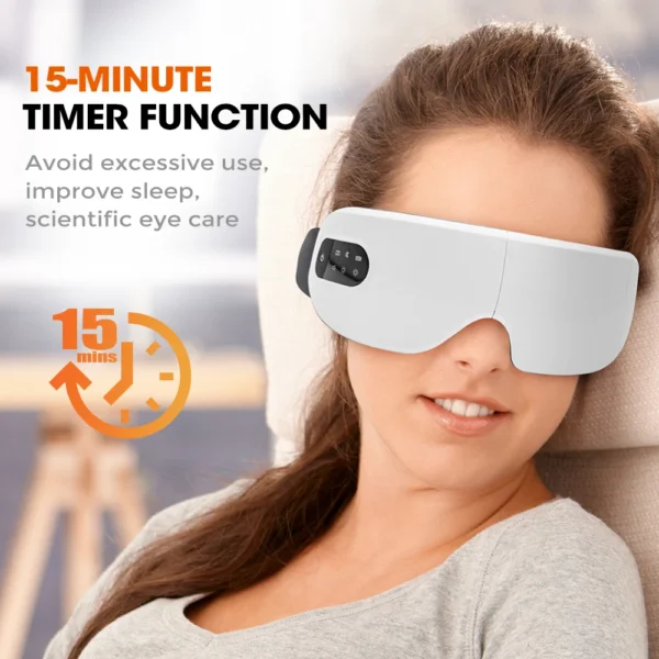 Smart Eye Massager Vibration Eye Care Massage Instrument Bluetooth Music Heated Eyemask Dry Fatigue Relief Portable Foldable - Image 4