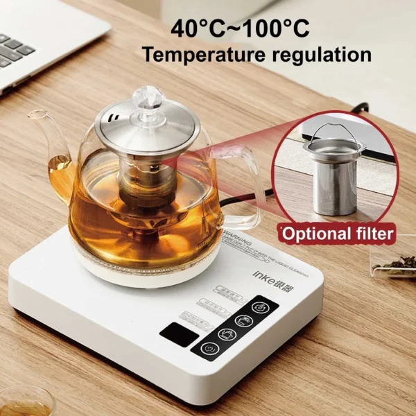 1350W Smart Bottom Out Water Electric Kettle 1000ml Home Temperature Control Glass Tea Brewing Machine Automatic Keep Warm 220V - Image 2