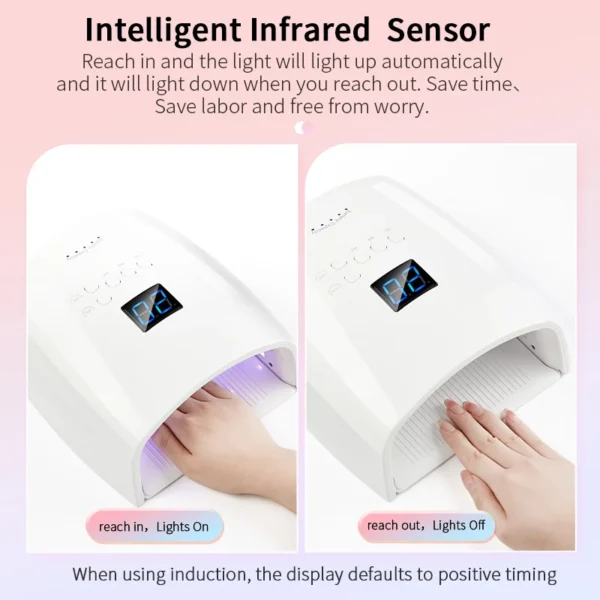 Rechargeable UV LED Lamp for Nails Wireless Gel Polish Nail Dryer Pedicure Manicure Light Cordless LED Nail Lamp For Manicure - Image 4