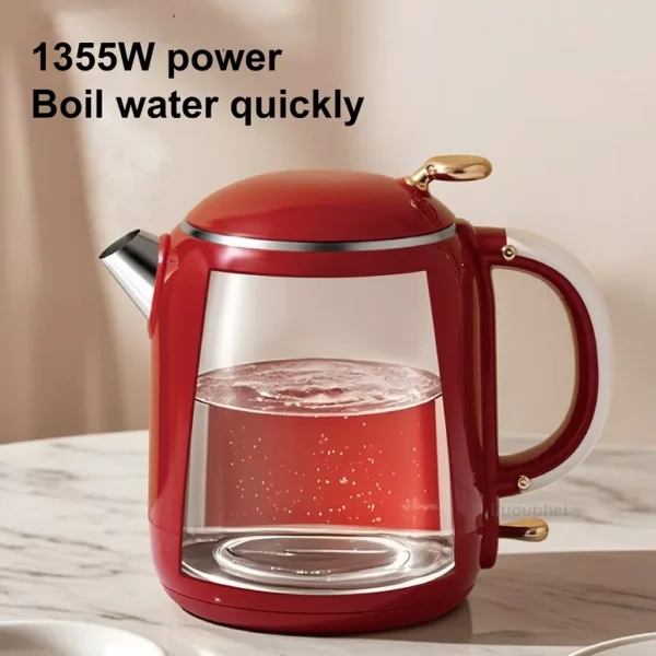 1000ml Electric Kettle Mini Portable 304 Stainless Steel Quick Boiling Kettle Teapot Thermos Kettle Automatic Power-Off 1355W - Image 5