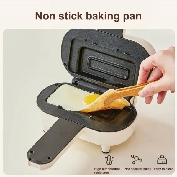 220V Hot Pressed Sandwich Machine 550W Fast Breakfast Machine Mini Home Non-stick Double sides Heating Toaster Auto Power Off - Image 5