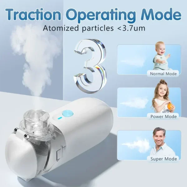 Silent Inhaler Nebulizador Inhalator Handheld Inhale Nebulizer Mesh Atomizer Kid Fingertip Pulse Oximeter OLED Pulse Oximeter - Image 2