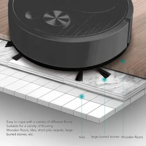 3 In1 Intelligent Sweeping Robot Vacuum Cleaner Low Noise Floor Sweeper Rechargeable Automatic Home Office Vacuum Carpet Cleaner - Image 5