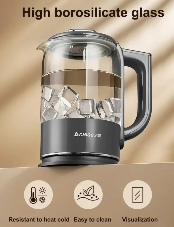 1.8L Smart Health Pot Reservation Glass Flower Teapot Steam Pu'er Teapot Temperature Controlled Electric Kettle Multi-functional - Image 6